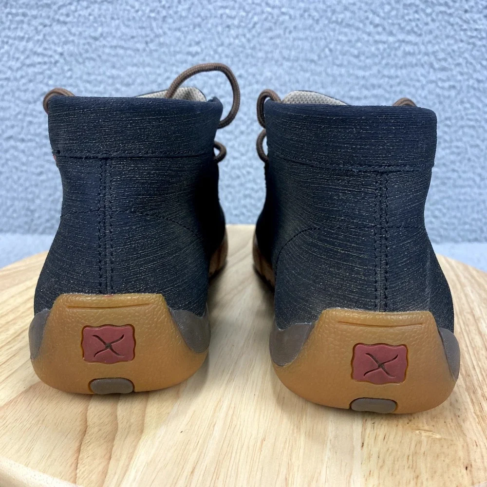 Twisted X Chukka Shoes Mens 8 M Blue Driving‎ Moc Rubberized Leather Boots